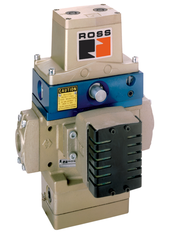Double Valves with Pneumatic L-G Monitor, Ports 1/2 to 2 3573A4142W