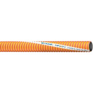Infinity™ CHEMICAL HOSE Yellow / Orange Helix, Pliosyn™ (Conductive) Tube 150 PSI 2"x100'